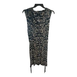 INC International Concepts Blue White Sheath Dress Midi